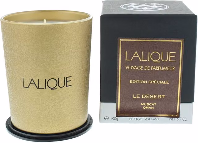 Lalique Gold Scented Candle, 190g, H: 11 cm, W: 8.4 cm
