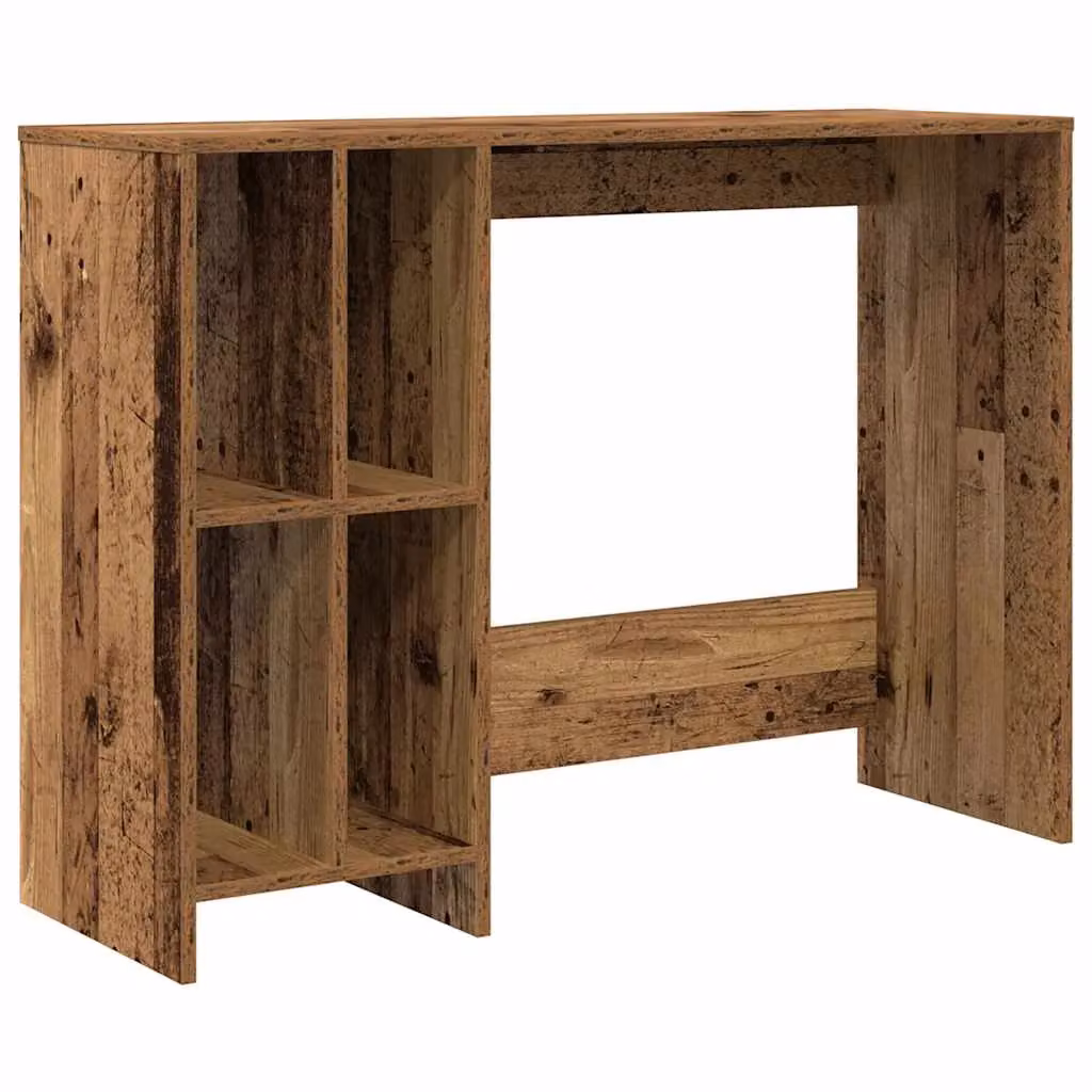 Berkfield Modern Writing Desk in Brown Engineered Wood, W/D/H: 102.5 x 35 x 75 cm – 2