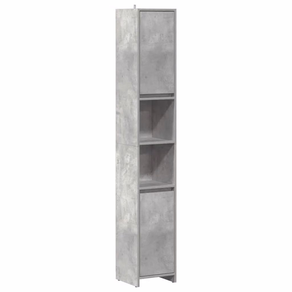 Berkfield Home Wall Mounted Bathroom Cabinet in Grey, W/D/H: 30 x 30 x 183.5 cm – 2