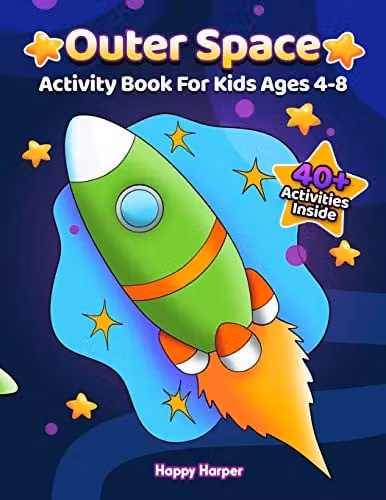 Happy Harper Outer Space Activity Book for Children, Multicolour