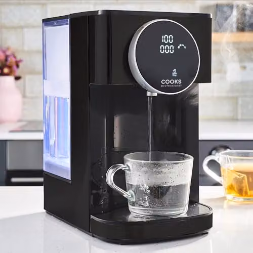 Cooks Professional Digital Hot Water Dispenser 2600W with 4L Tank in Black and Silver – 5