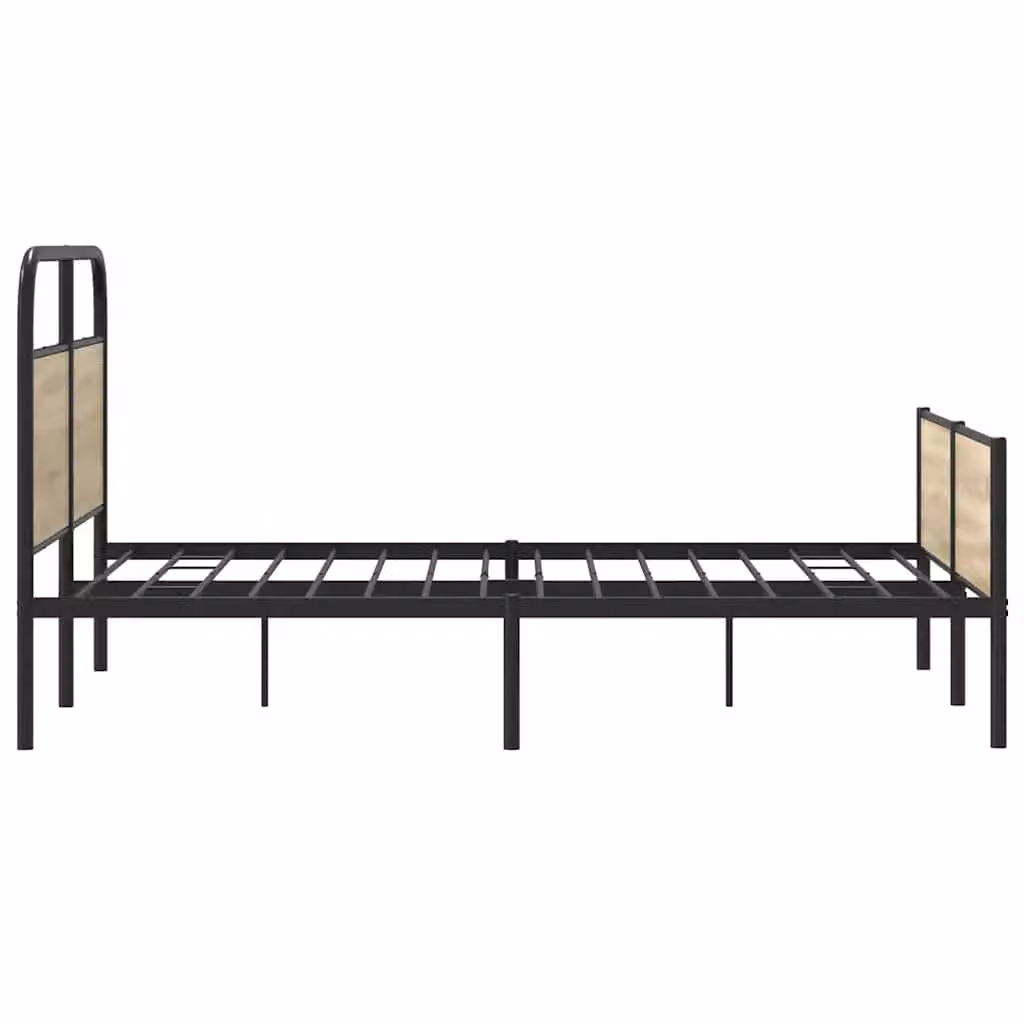 Berkfield Home Sonoma Oak Bed Frame in Brown, W/D/H: 140 x 200 cm – 3