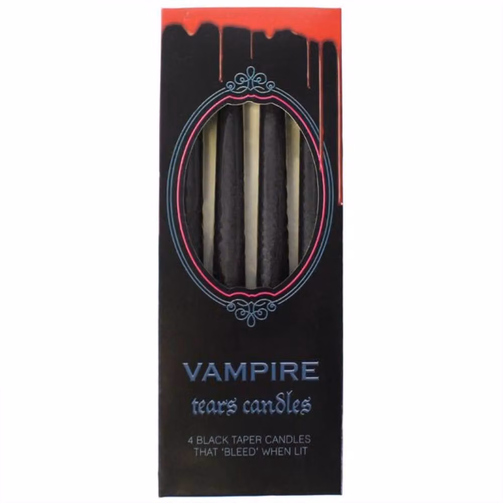 Marco Paul Vampire Blood Effect Taper Candles, 4 Pack, Black – 3