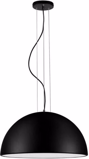 Netlighting Tholos Dome Pendant Light in Sandy Black and Matt White, Diameter: 60 cm, E27, 3x12W