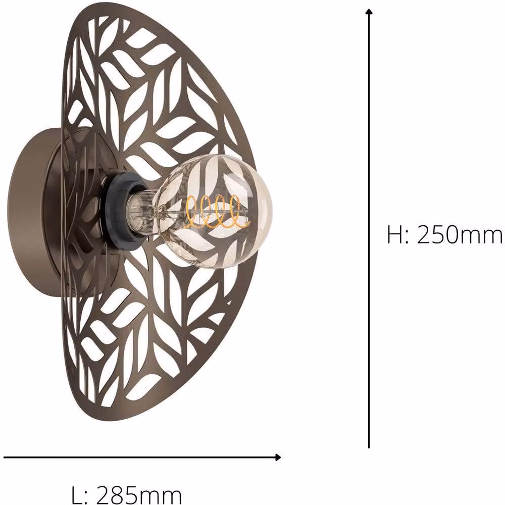 Loops Modern Bronze Metal Wall Light in Brown – 4