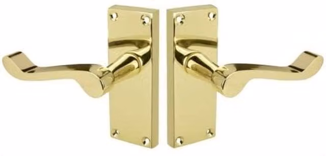 Golden Grace Polished Brass Lever Door Handles