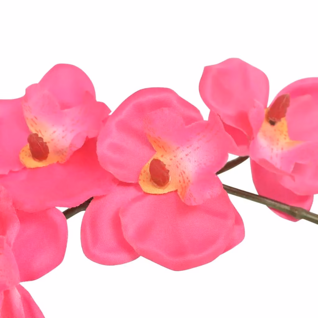Berkfield Home Artificial Red and Pink Orchid Plant with Pot, Height: 30 cm – 2