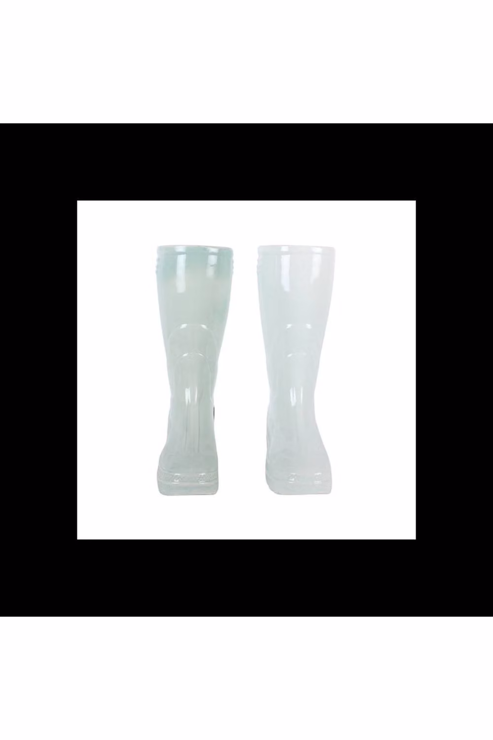KDMD Novelty Welly Boot Planter, Green and Grey Ceramic Garden Pot, Width: 36 cm – 2