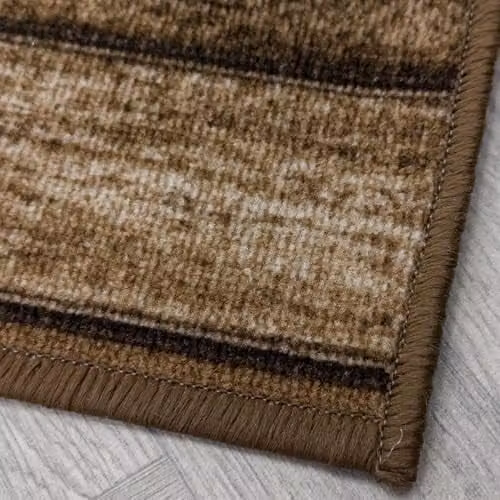 runrug Loop Pile Hallway Runner Rug in Brown, W: 80 cm, L: 180 cm – 3