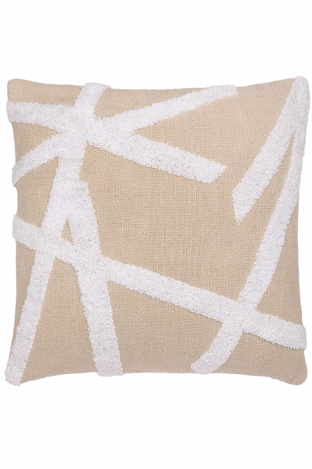 Appletree Boho Square Cotton Tufted Cushion in Beige, W/D/H: 43 x 43 x 43 cm – 2