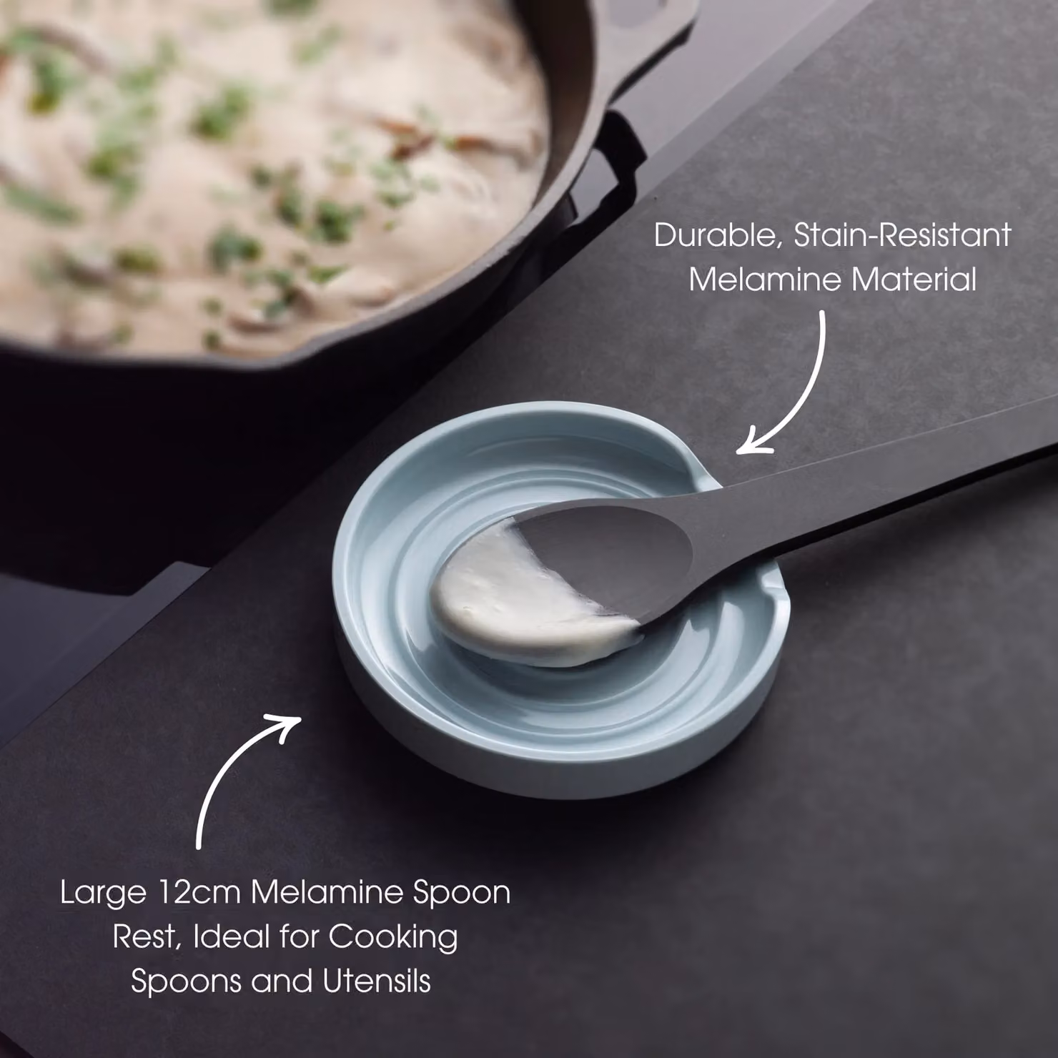 Zeal Melamine Round Spoon Rest, Blue, Diameter: 12 cm – 2