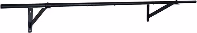 Oypla Heavy Duty All Metal Wall Mounted Garment Clothes Rail, Black, W: 152.4 cm, D: 32.5 cm, H: 32.5 cm – 1