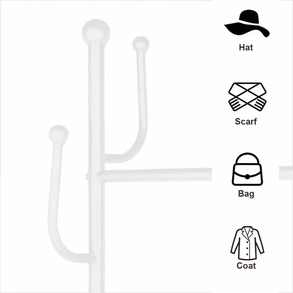 EONLION White Double Clothes Rail Metal Hanging Rack W/D/H: 50 x 50 x 171 cm – 2