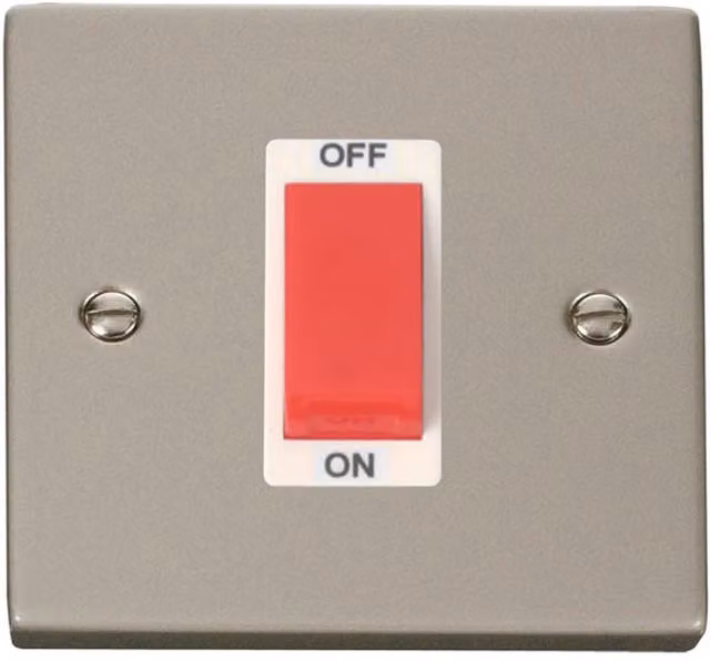 SE HOME White and Nickel Surface Mount 1 Gang Switch
