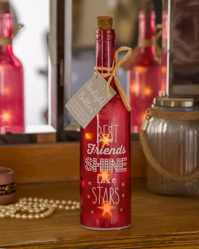 Boxer Gifts Starlight Glass Tabletop Bottle in Pink and Red – 2