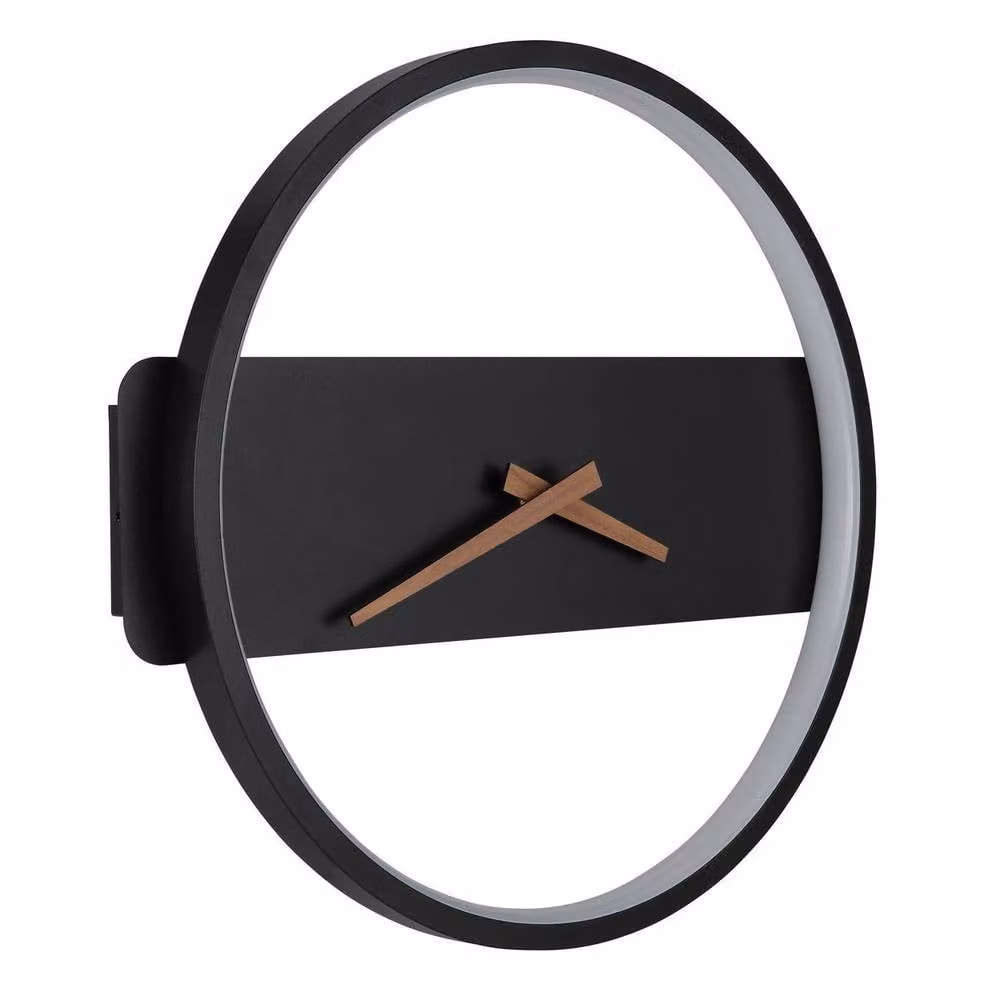 Netlighting Sussy Round Integrated LED Wall Lamp in Matt Black with Warm White 3000K Light – 2