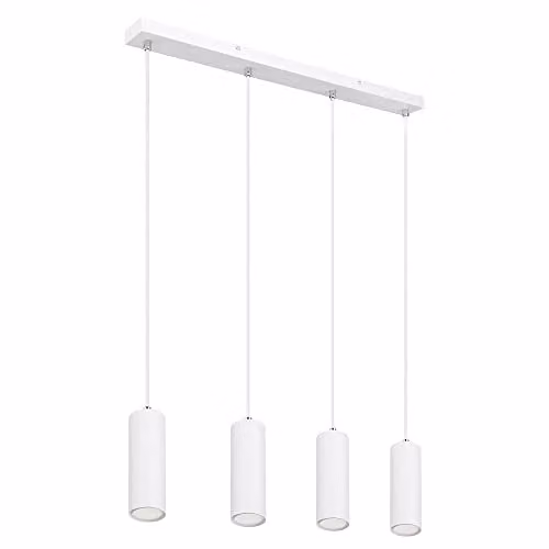 Netlighting Robby Bar Pendant Ceiling Light in White with 4x GU10 Sockets, H x W x D: 120 x 65 x 6 cm
