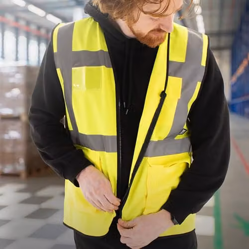 Scan Hi-Vis Utility Waistcoat, Yellow, Size L, EN ISO 20471 Class 2, 100% Polyester – 2