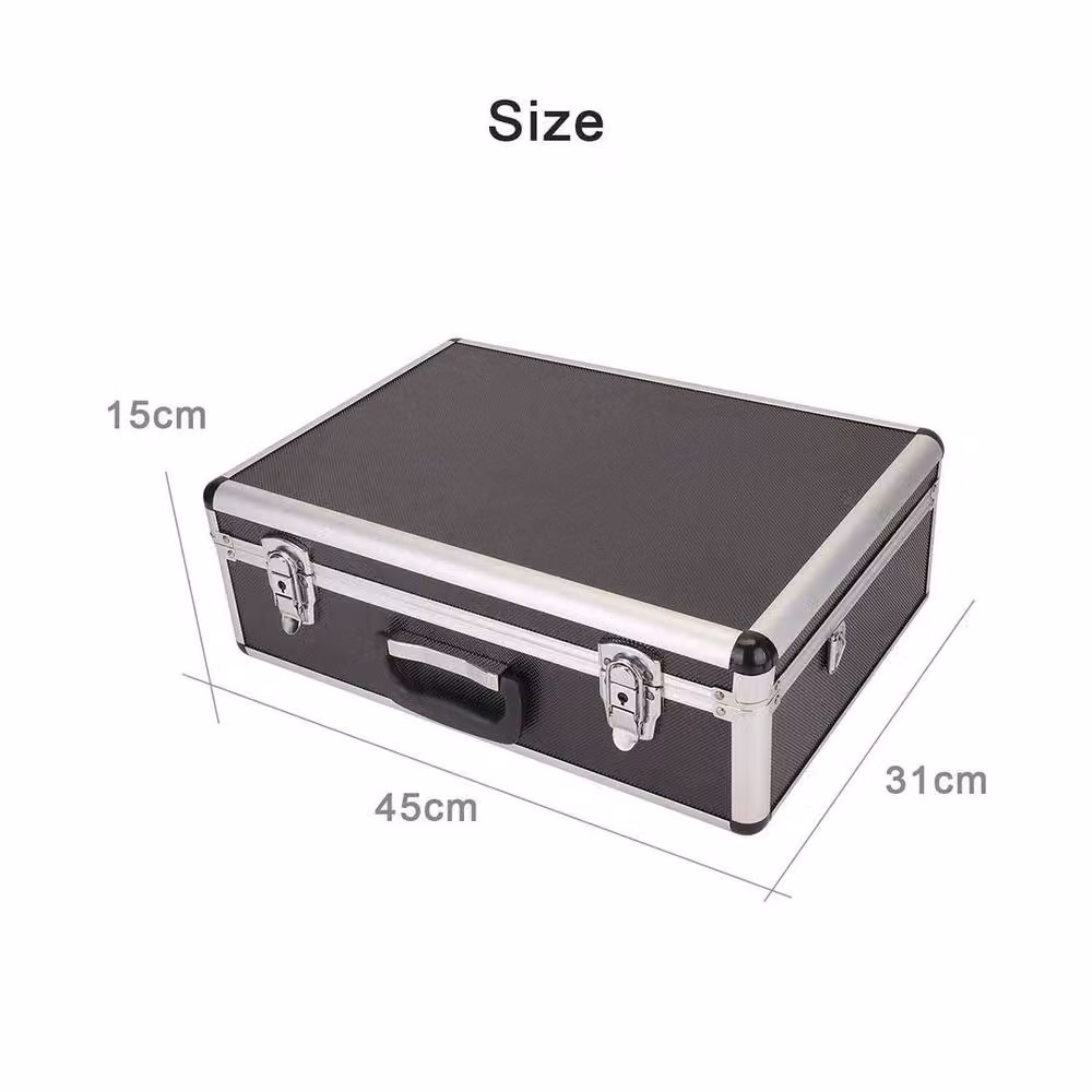 EONLION Black Hard Case Tool Box with Foam Storage for DJ and Camera Equipment – 2