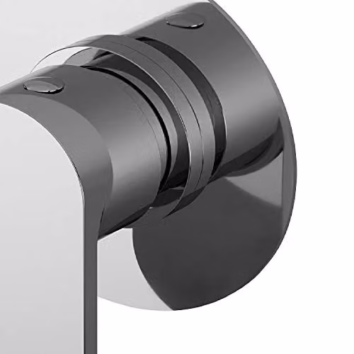 Nuie Binsey Modern Round Concealed Bathroom Shower Diverter with Single Lever Handle, Chrome – 2
