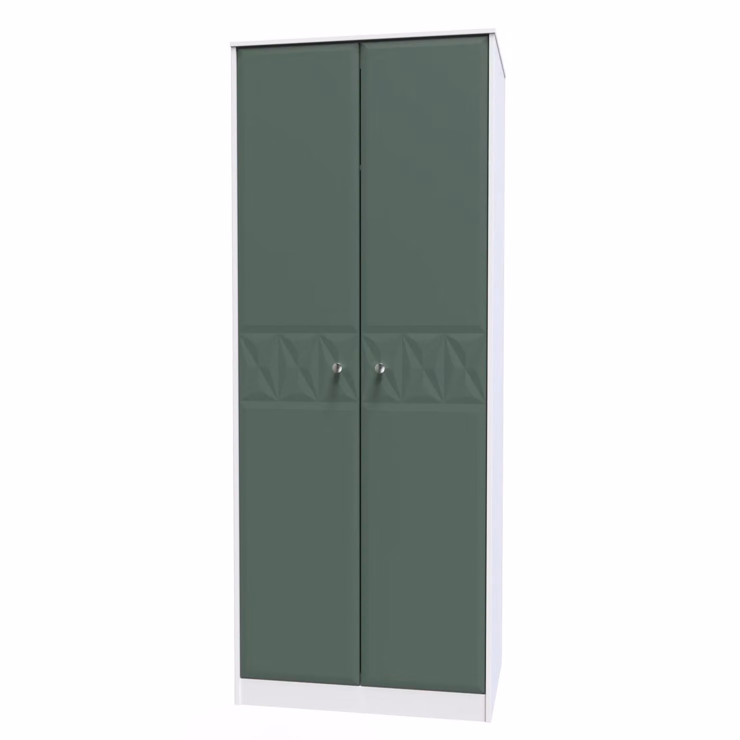 Ready Assembled 2 U Toledo 2 Door Wardrobe in Green and Black – 2
