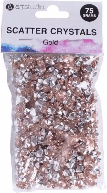 Art Studio Crafting Scatter Crystals in Gold
