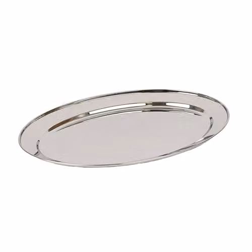 Argon Tableware Oval Stainless Steel Serving Platter, Silver, W: 40 cm, D: 27 cm – 1