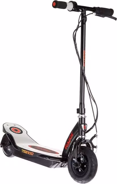 Razor Power Core E100 Electric Scooter with 100W Hub Motor and Rechargeable Battery in Red