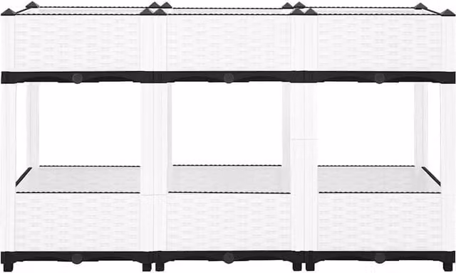 Berkfield Home White Polypropylene Raised Bed W/D/H: 120 x 40 x 71 cm – 1