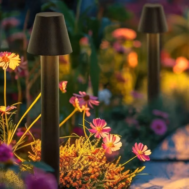 Wyld and Coco Black Aluminium LED Bollard Light, Height: 60 cm