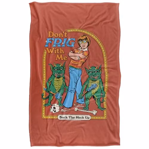 Steven Rhodes Dont Frig With Me Multicolour Super Soft Fleece Throw Blanket W/D/H: 91 x 147 cm – 5