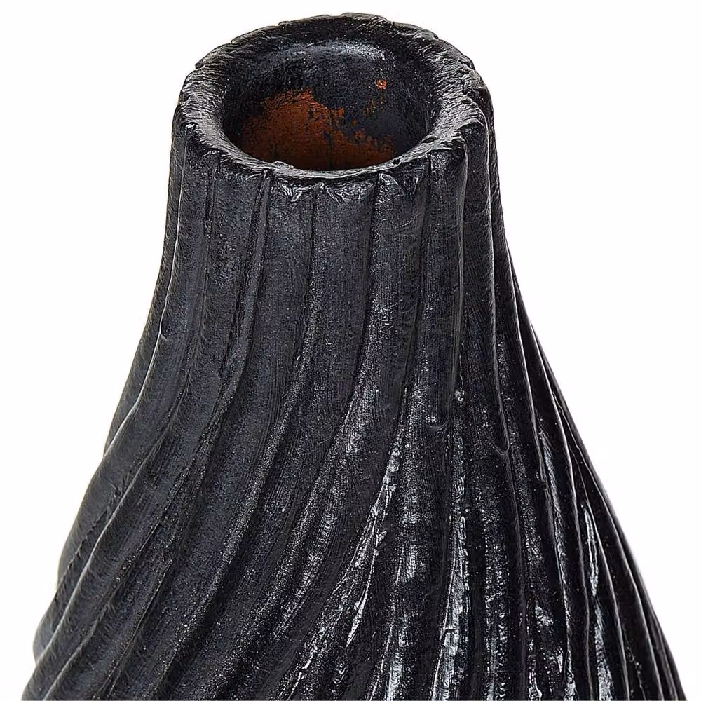 Wyld and Coco Black Ceramic Scandinavian Tabletop Vase, Height: 50 cm – 4
