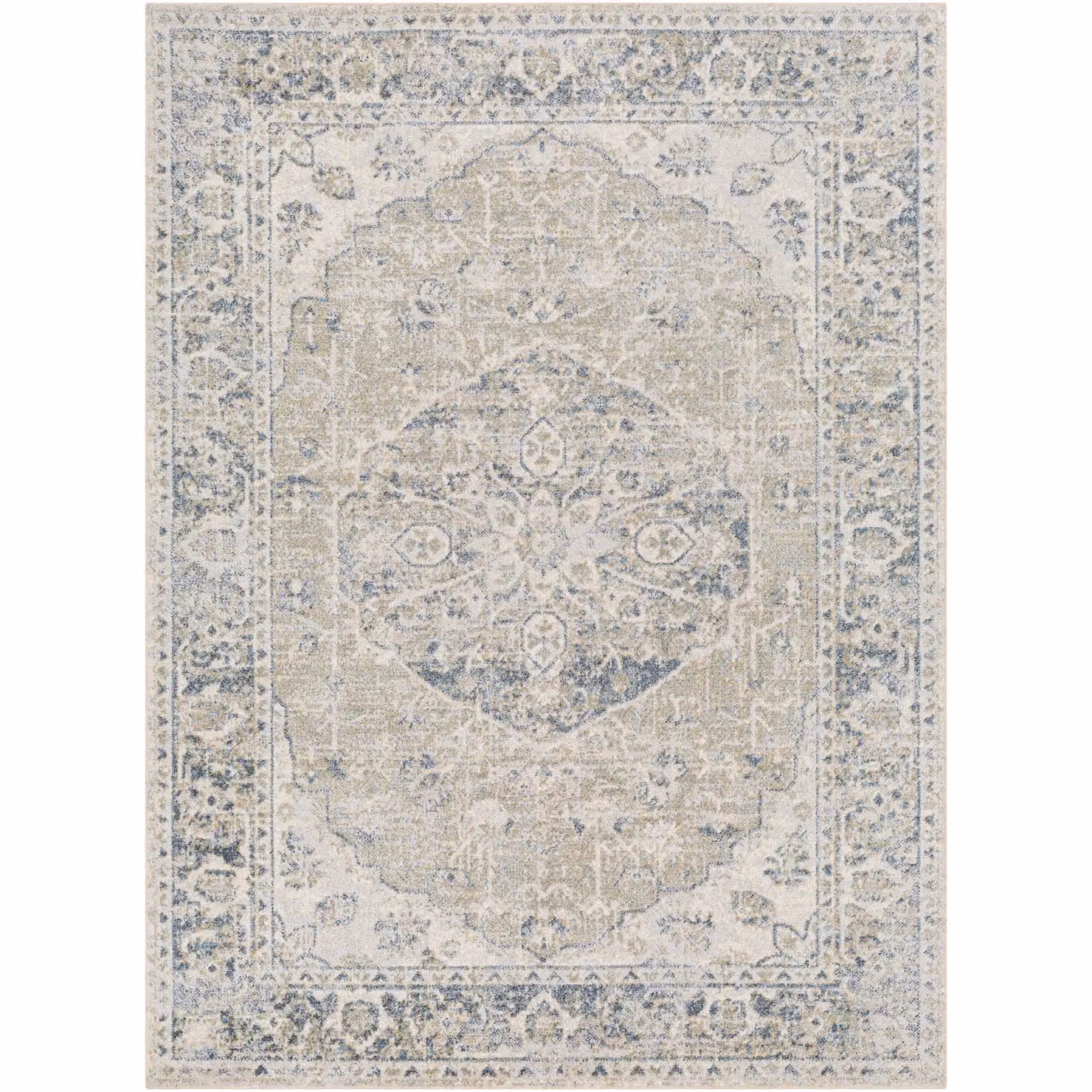 Livabliss Amayra Machine Washable Runner, Vintage Boho Pattern, Grey, Blue and Multicolour, W: 66 cm, L: 120 cm – 2