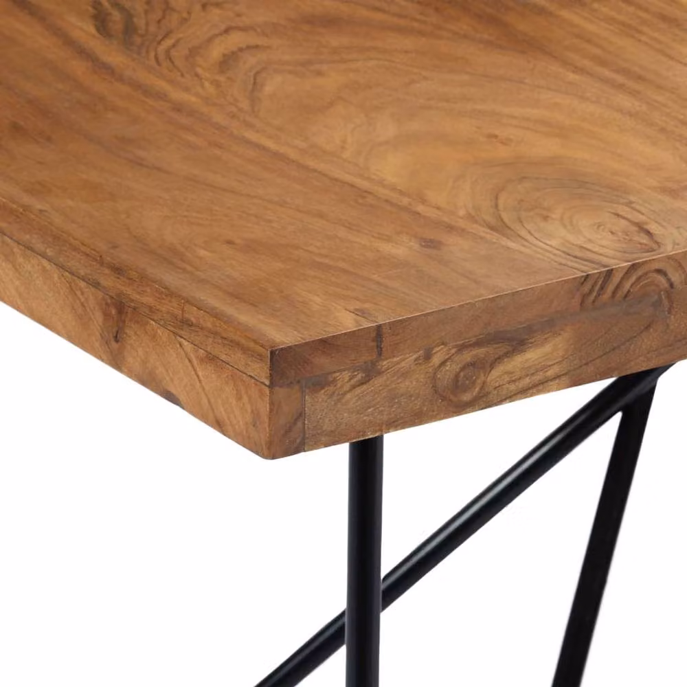 Berkfield Home Rectangular Dining Table in Brown Solid Acacia Wood W/D/H: 180 x 90 x 76 cm – 2