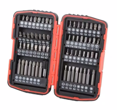 Hilka 64 Piece Stainless Steel CRV Screwdriver Bit Set