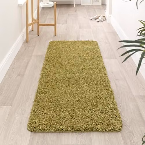 My Mat Green Non-Slip Washable Shaggy Pile Runner, W: 67 cm, L: 150 cm – 2