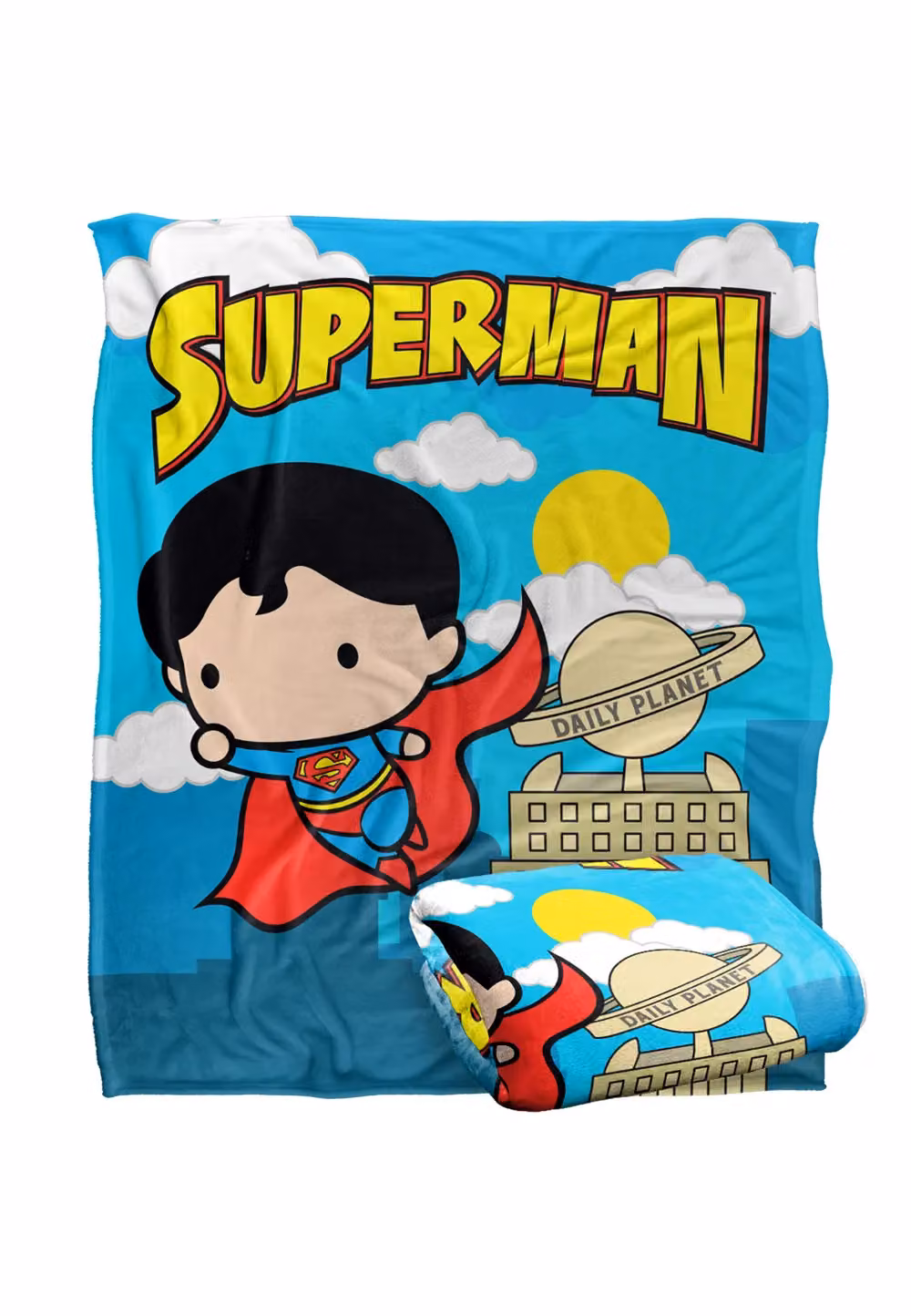 Warner Brothers Superman Silky Touch Super Soft Throw Blanket, White, W x D: 152 x 127 cm – 2