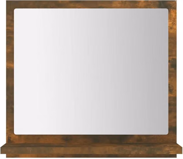 Berkfield Home Rectangular Bathroom Mirror in Smoked Oak Brown, W/D/H: 40 x 10.5 x 37 cm – 1