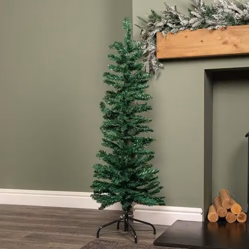 Samuel ALEXANDER Green Artificial Pencil Christmas Tree with Metal Stand, Height: 120 cm, Width: 40 cm, Depth: 40 cm – 2