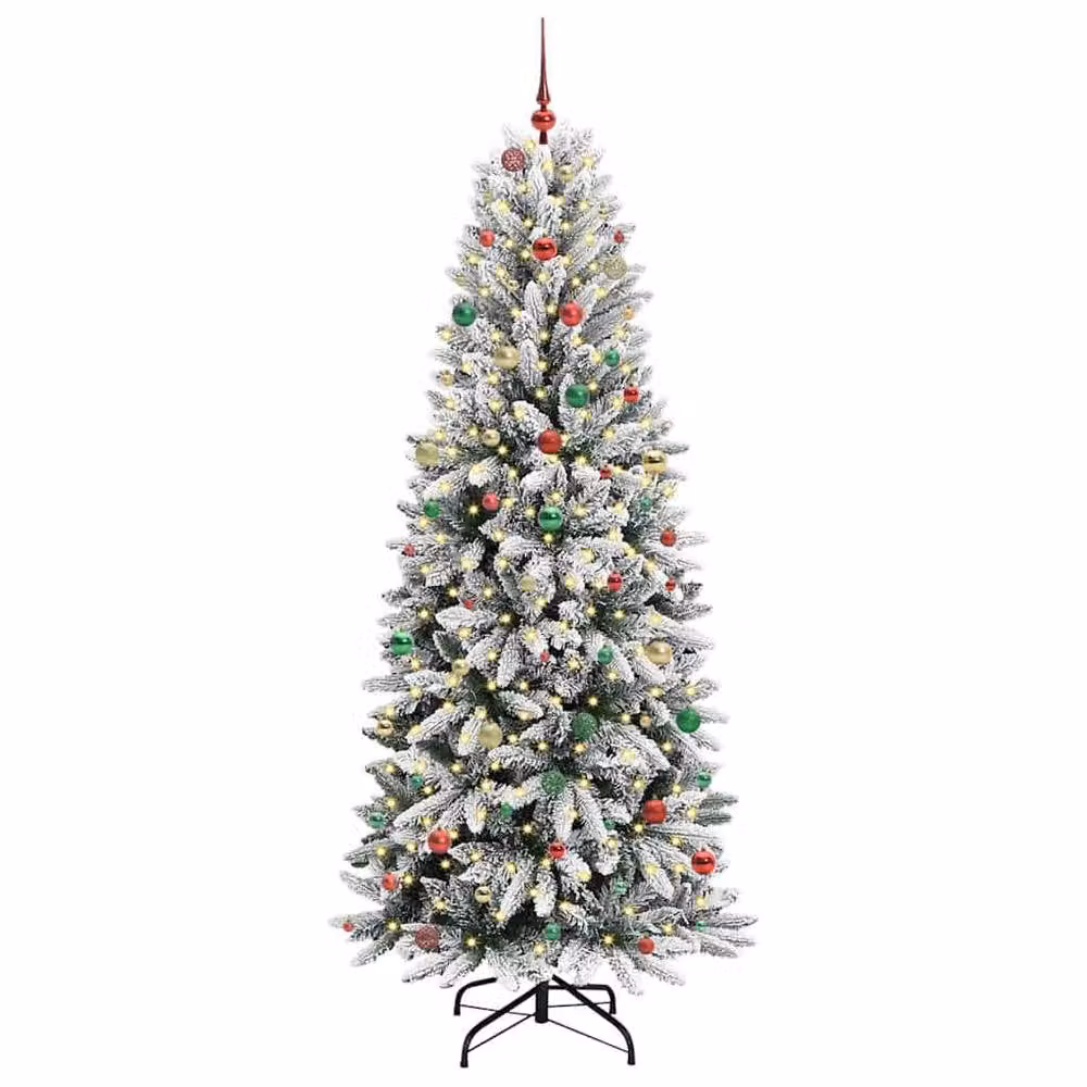 Berkfield Home Artificial Christmas Tree with 300 White LEDs, W/D/H: 93 x 93 x 240 cm – 3
