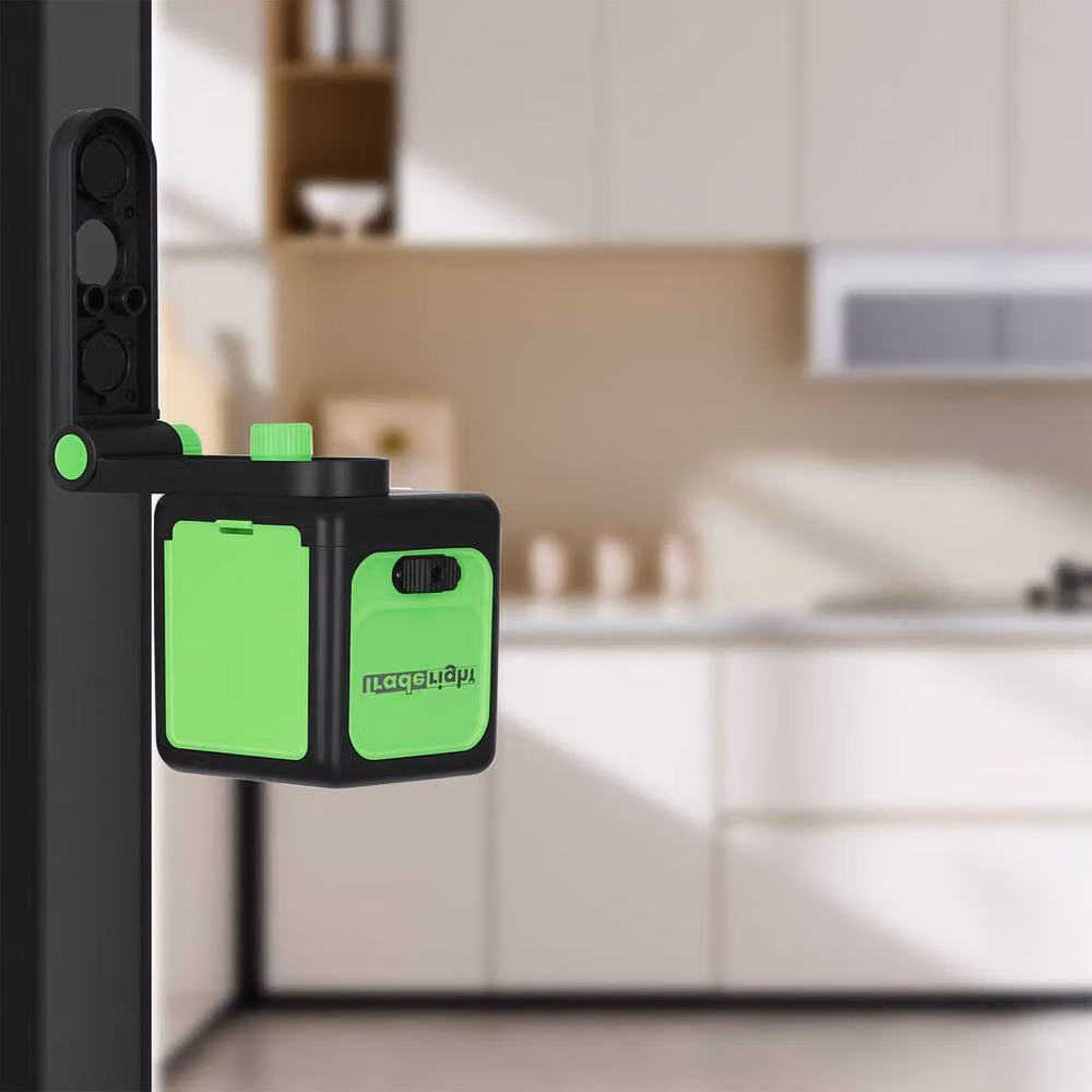 Traderight 360 Degree Green Laser Level Self Leveling IP54 Water Resistant Tool in Black – 2