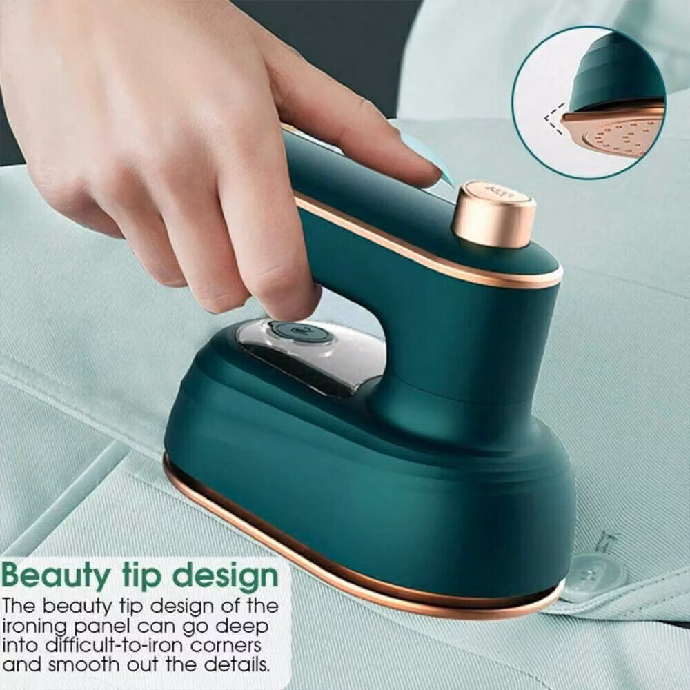 EONLION Portable Mini Micro Handheld Steam Iron and Steamer in Green – 5
