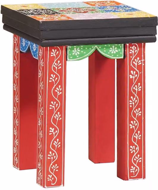 Berkfield Home 3-Piece Nesting Tables in Multicolour Solid Mango Wood – 1