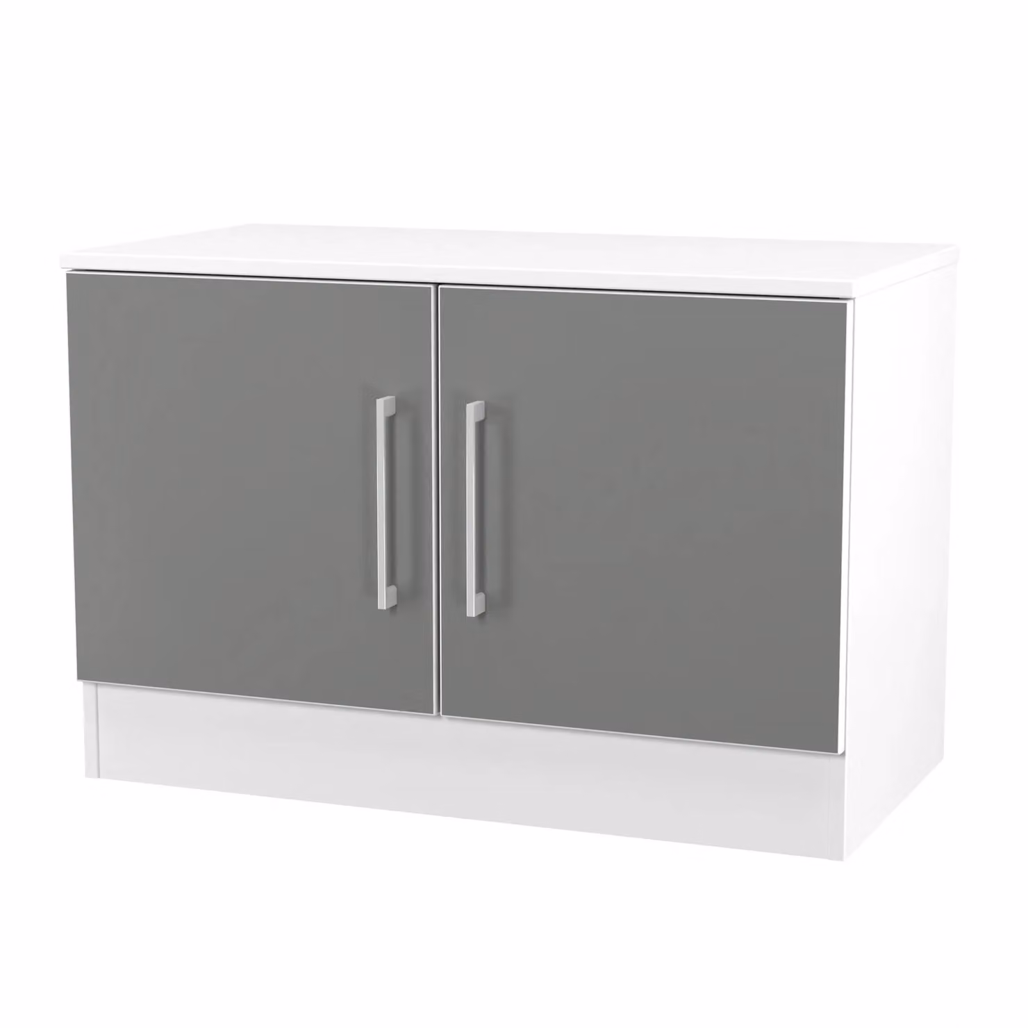 Ready Assembled 2 U Gloucester Compact 2 Door TV and Media Unit in Mid Grey – 2