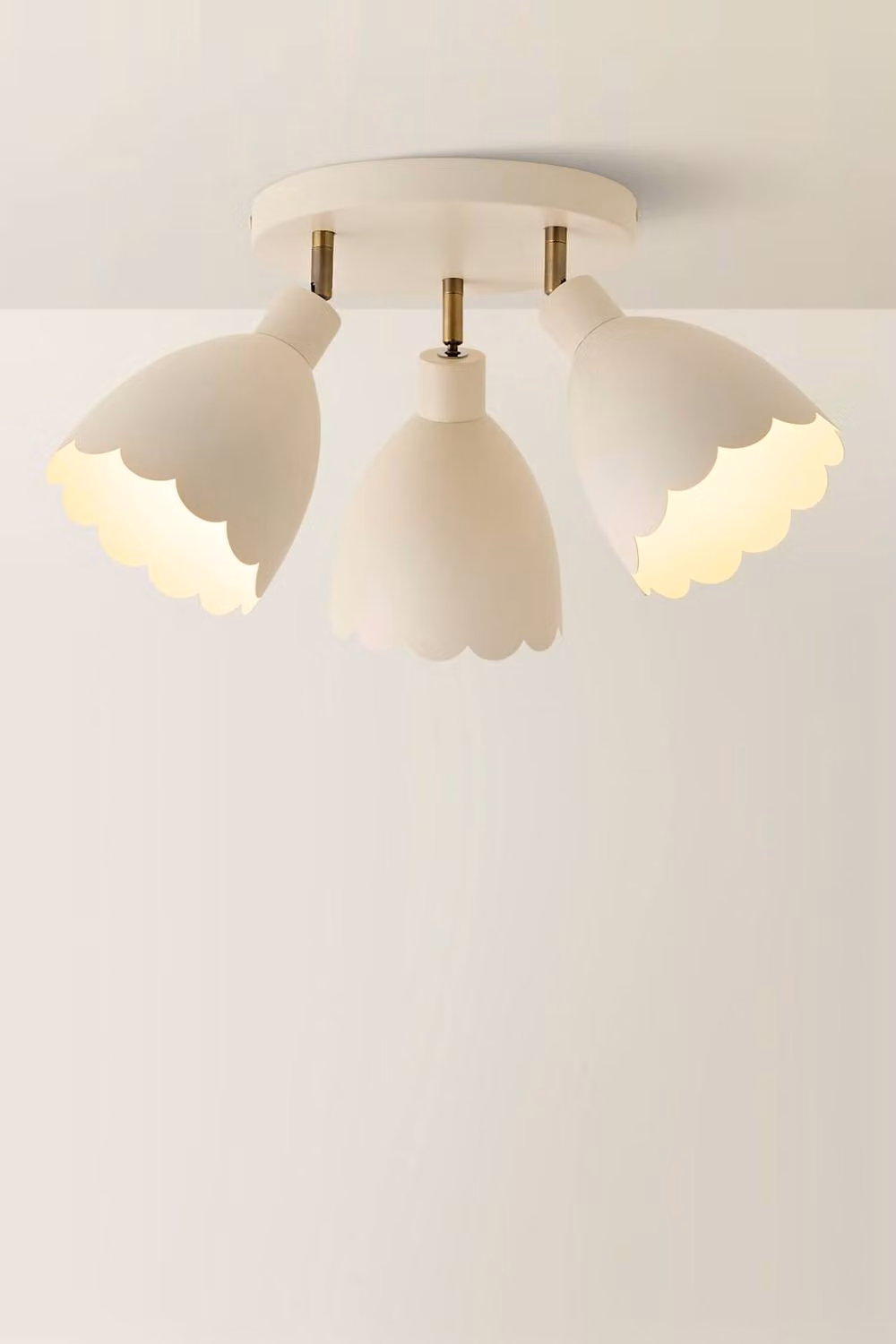 ValueLights Millie Metal Flower Style Scallop Adjustable Ceiling Spotlight in Beige – 2