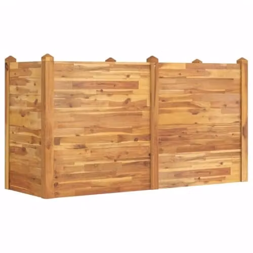 vidaXL Brown Solid Wood Acacia Garden Raised Bed W/D/H: 160 x 60 x 84 cm – 1