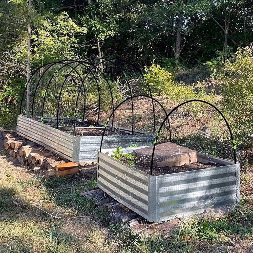 NESTLUNE 143-Piece Flexible Steel Garden Cloche Hoops Greenhouse Frame in Black – 5