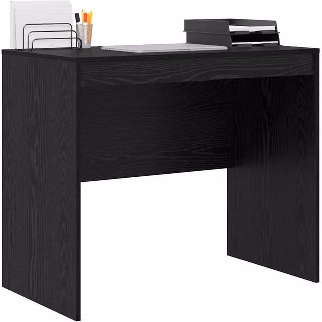 Berkfield Home Modern Black Oak Writing Desk, Black, W/D/H: 90 x 50 x 76 cm