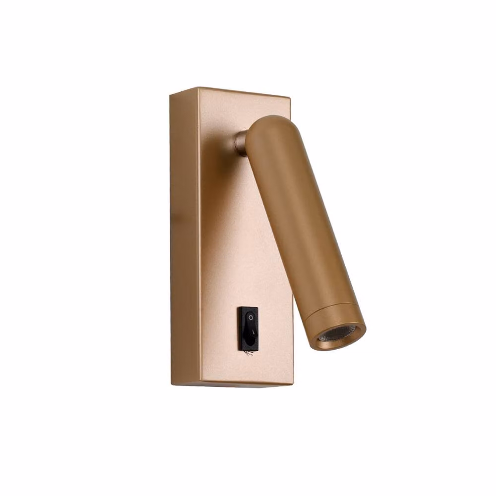 Netlighting Nova LED Reading Wall Light in Gold/Brass with 3000K Warm White Light – 2