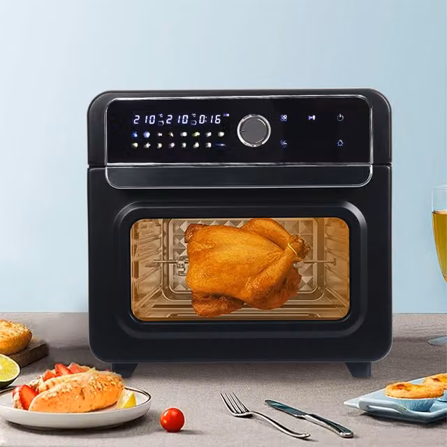 Ometa 28L Hot Air Fryer Oven with Timer in Black